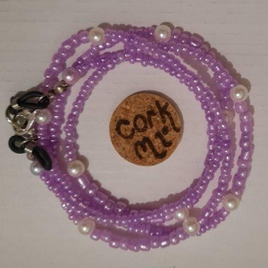 Fio Máscara e Óculos Beads Lilás 