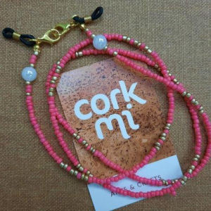 Fio Senhora 2x1 BEADS Coral c/ Dourado